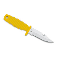 Shark 9 knife - Inox - Yellow Color - KV-ASRK09-Y - AZZI SUB (ONLY SOLD IN LEBANON)